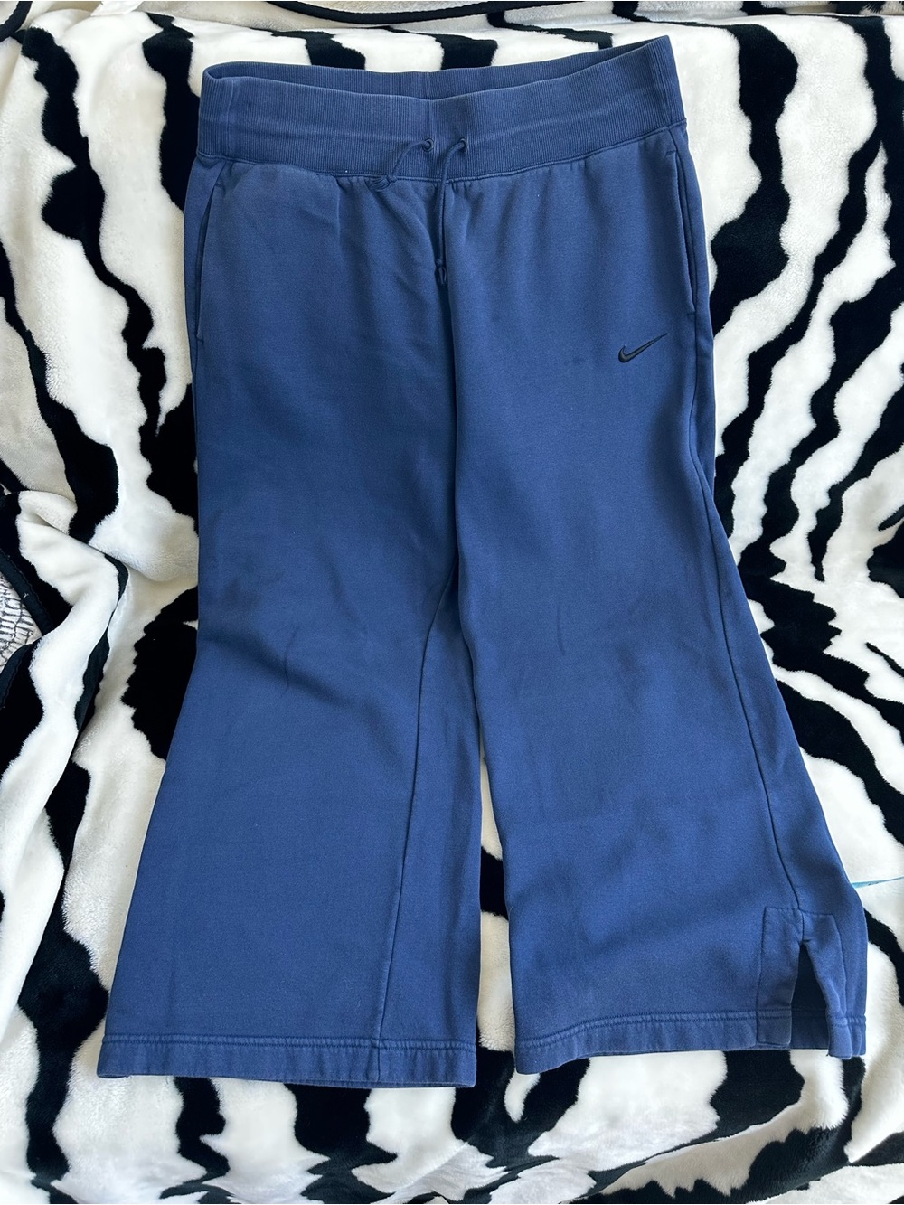 Nike Blue Wide-Leg Sweatpants